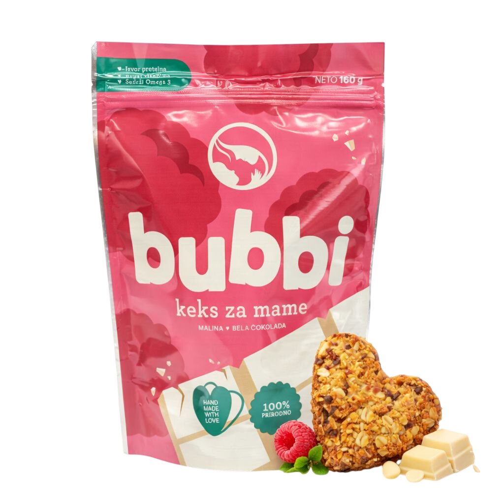 Bubbi keks za mame malina i bela cokolada 