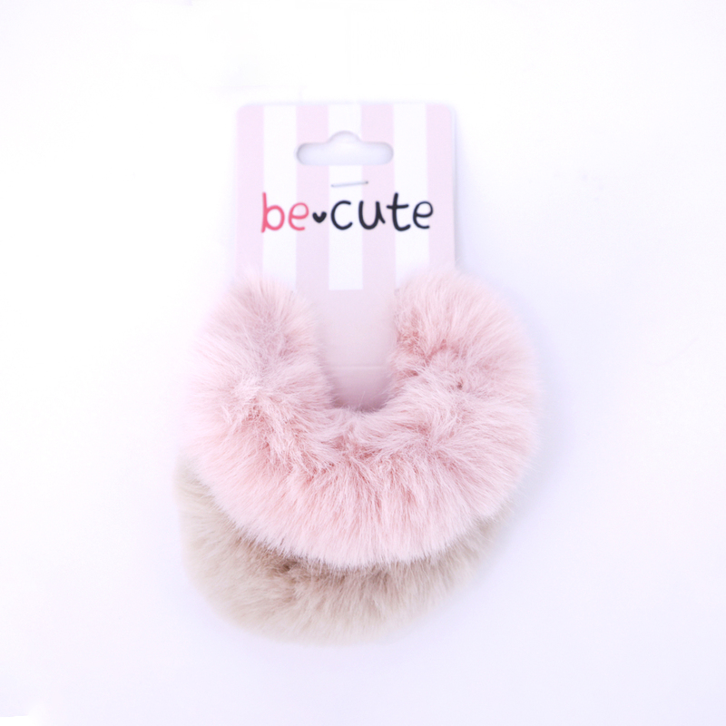 Be Cute Plišana gumica za kosu, roze 