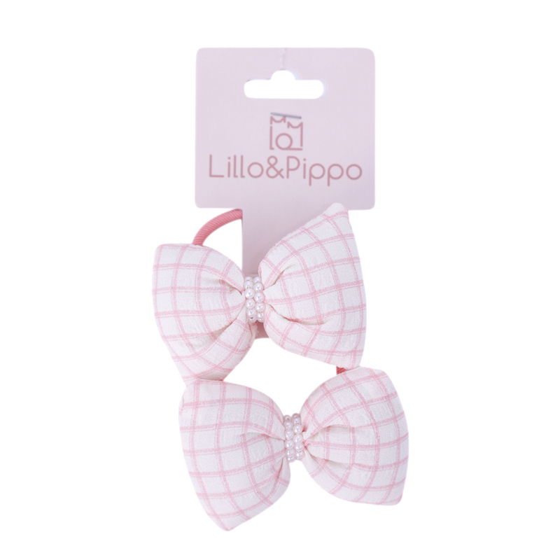 Lillo&Pippo, gumice za kosu 2/1 mašnica karirana