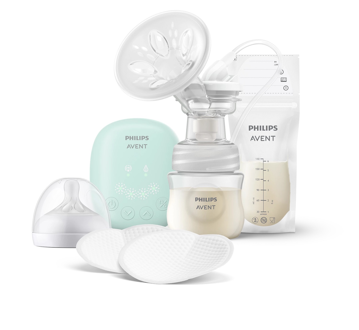 Avent el pumpica essential+5kesica za mleko+4tupfe