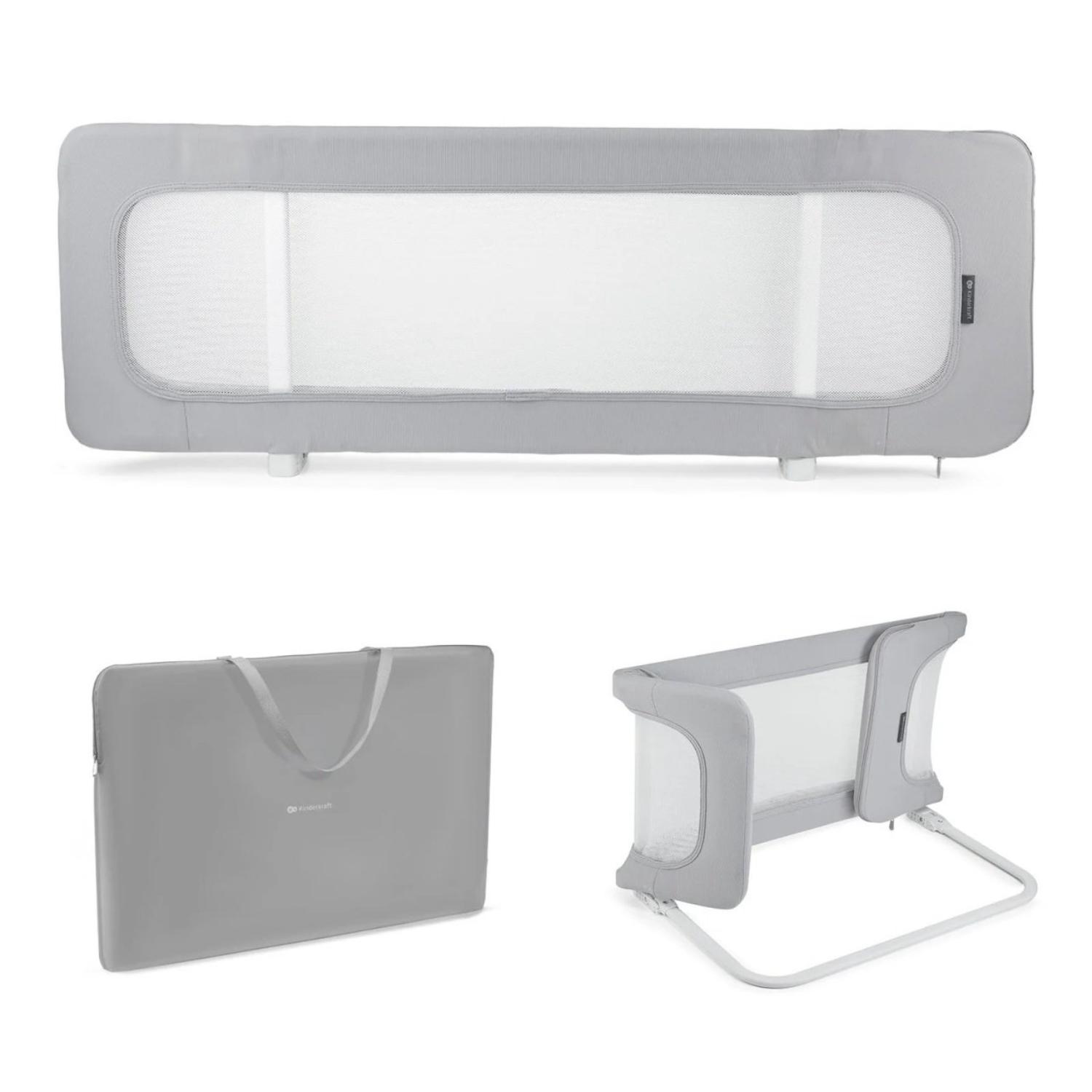Kinderkraft ograda za krevet Guard and Dream Grey 