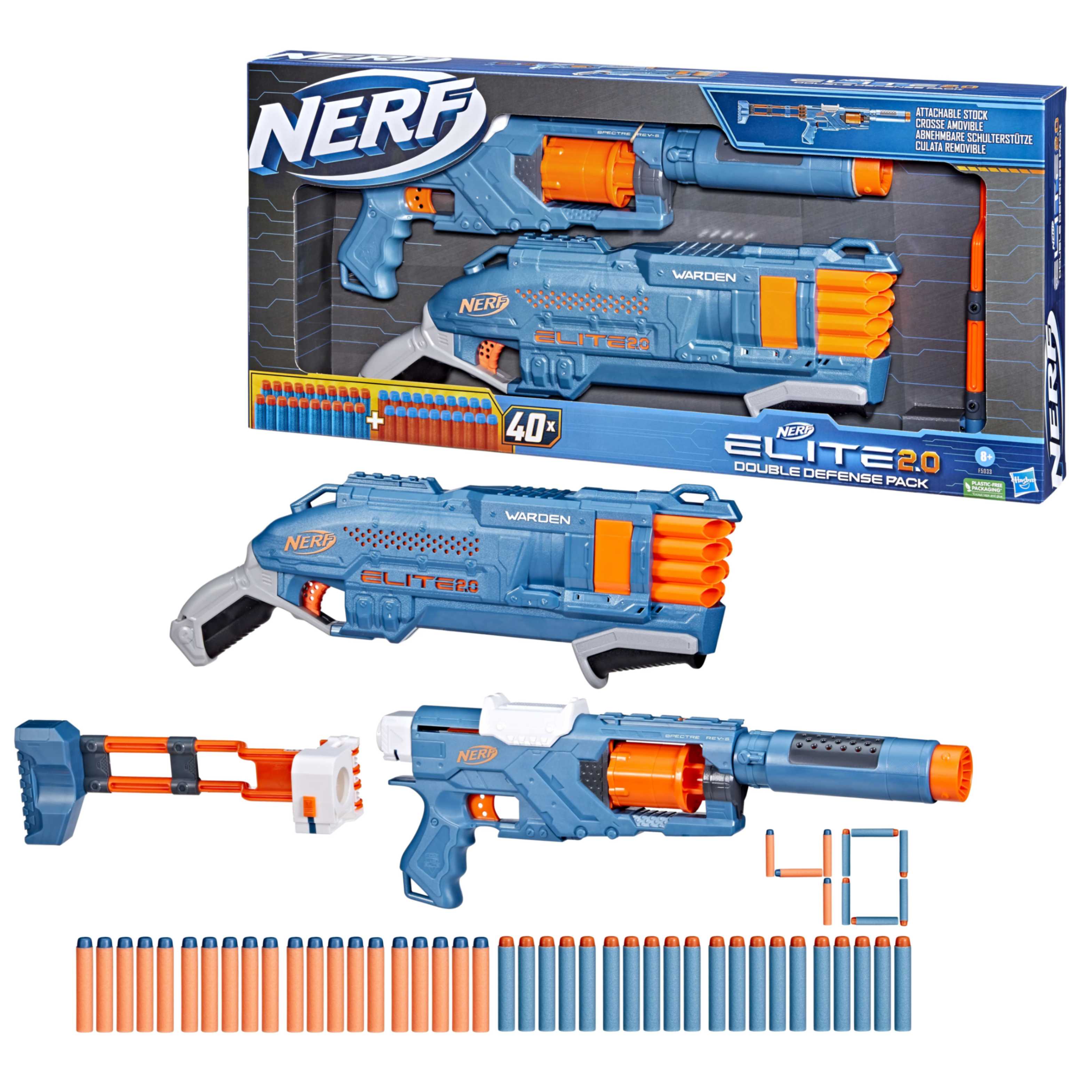 NERF Elite 2.0 Double Defense Pack 