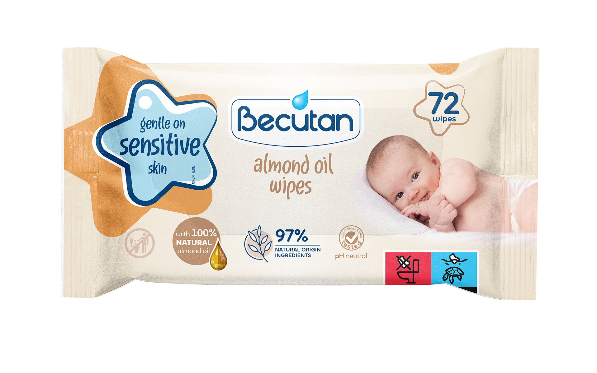 Becutan vlažne maramice badem 72 komada