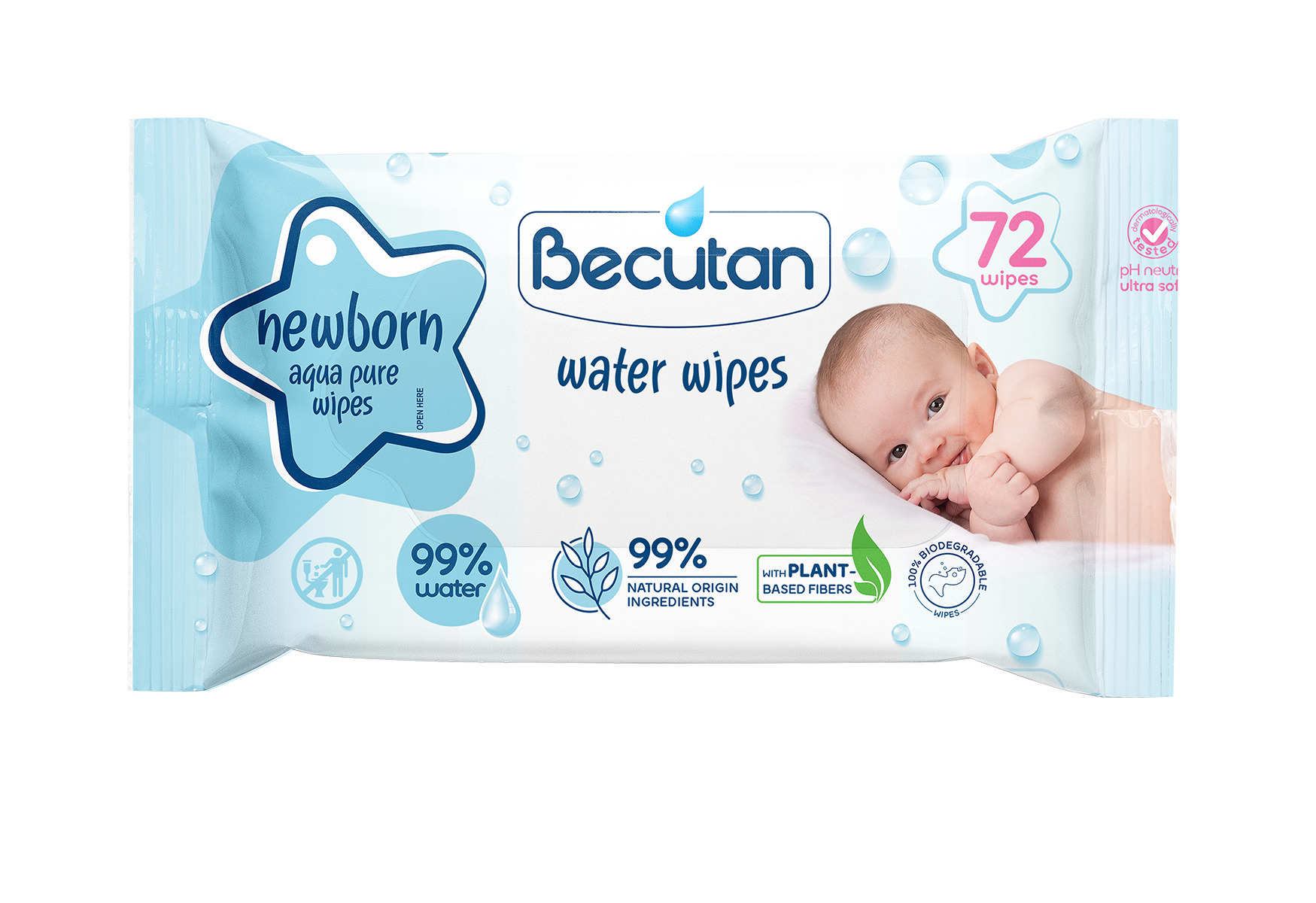 Becutan vlažne maramice aqua 72 komada 