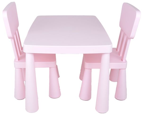 BBO set sto i stolice roze 