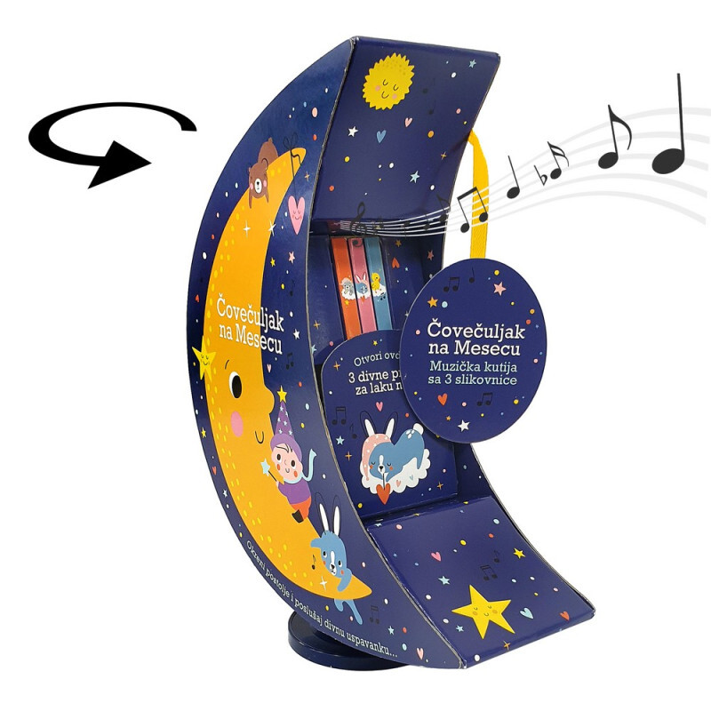 Čovečuljak Na Mesecu-Muzička Kutija Sa 3Slikovnice