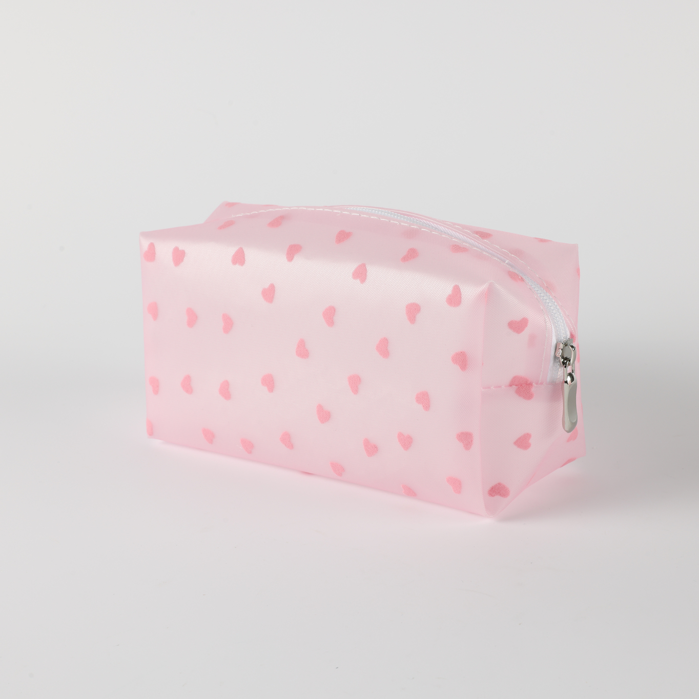 Be Cute prozirni neseser srca, roze 18x8x10cm