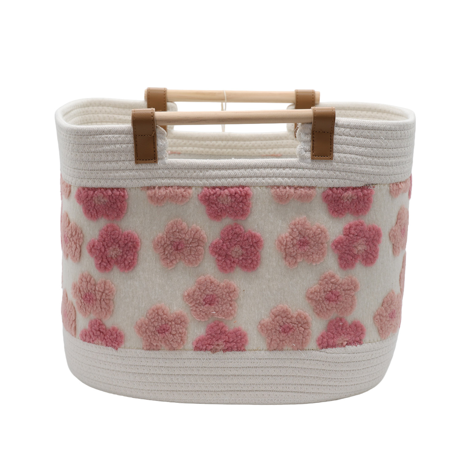 Cute&Cool HOME korpa drvene ručke roze, 42x28x32cm