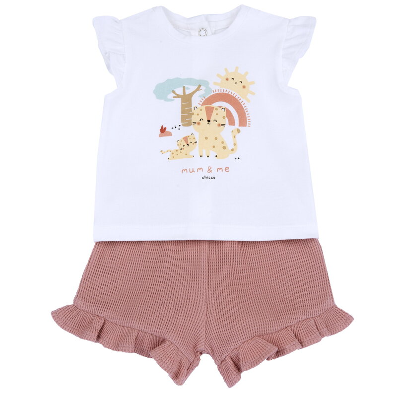 Chicco komplet (šorts+majica k.r.), devojčice 