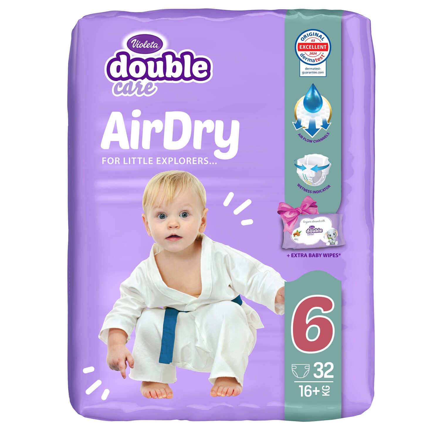 Violeta pelene double care 6 Junior 16+kg 32 kom 