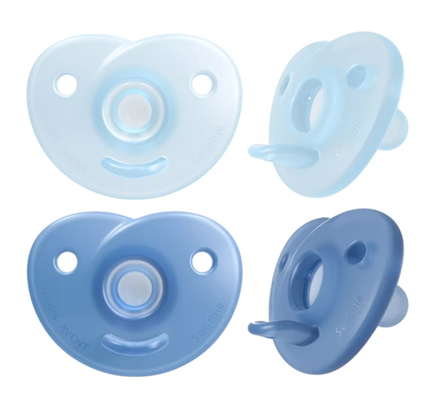 Avent varalica soothie 0-6m blue/l.blue 2kom