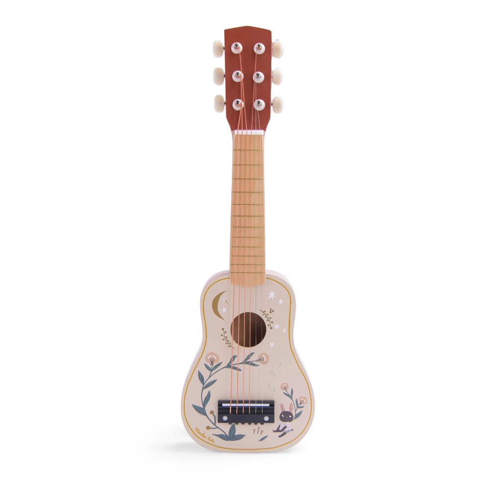 Moulin Roty gitara drvena Après la pluie, roze