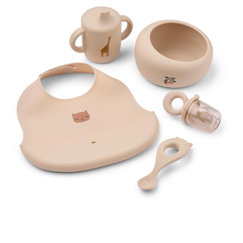 Liewood set za hranjenje 5pcs Mileah,Apple blossom