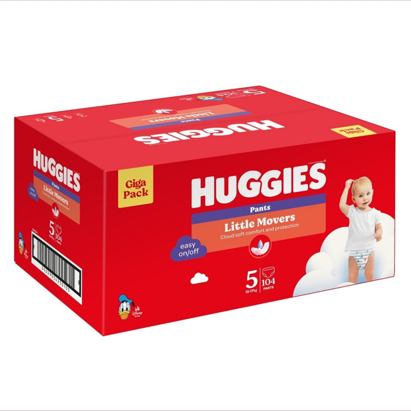 Huggies pel.pants little moversBOX5 12-17kg104kom