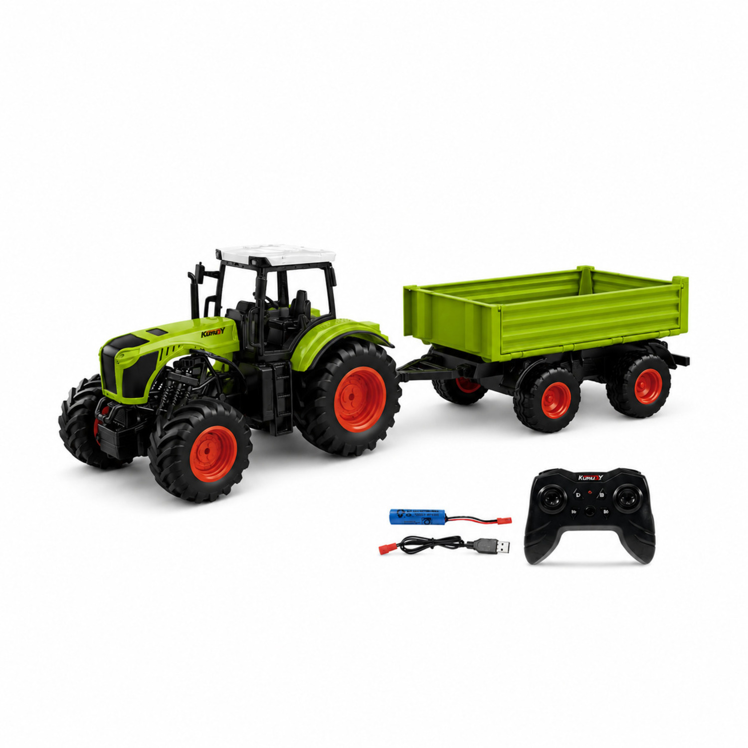 Cute&Cool traktor sa prikolicom RC 1:16, zeleni 