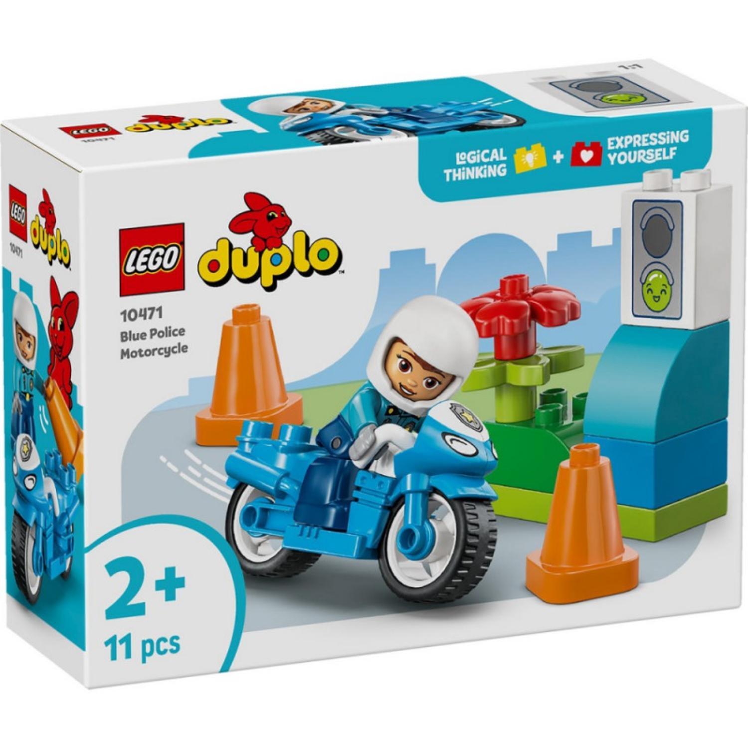 Lego Duplo Blue Police Motorcycle
