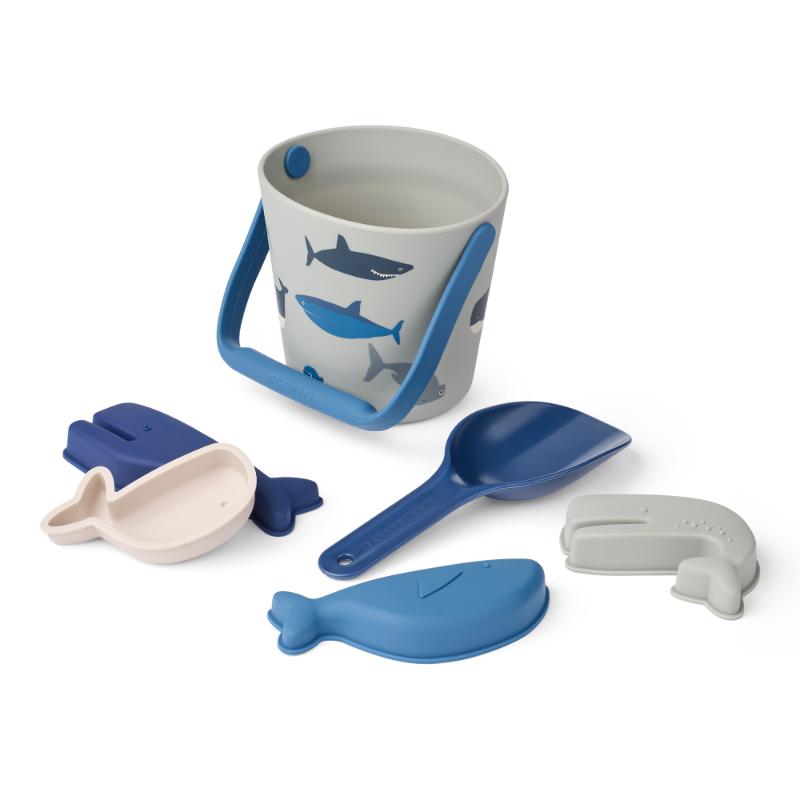 Liewood set za peska GilmaDream,Shark / Dove blue 