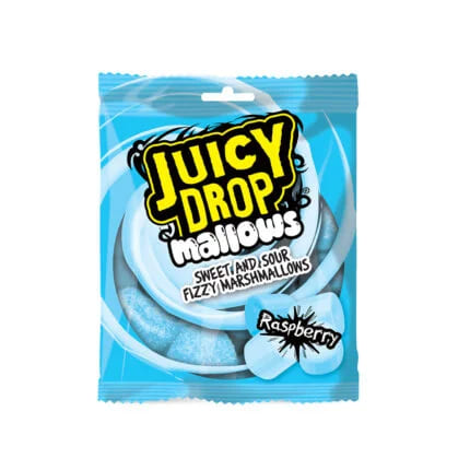 Bazooka juicy drop sour mallows raspberry 100g 