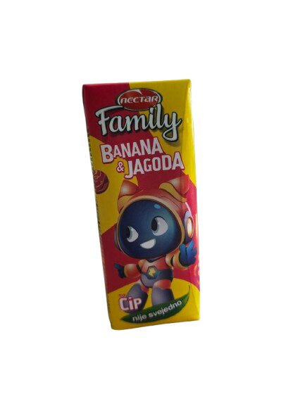 Nectar family sok banana i jagoda 0,2L