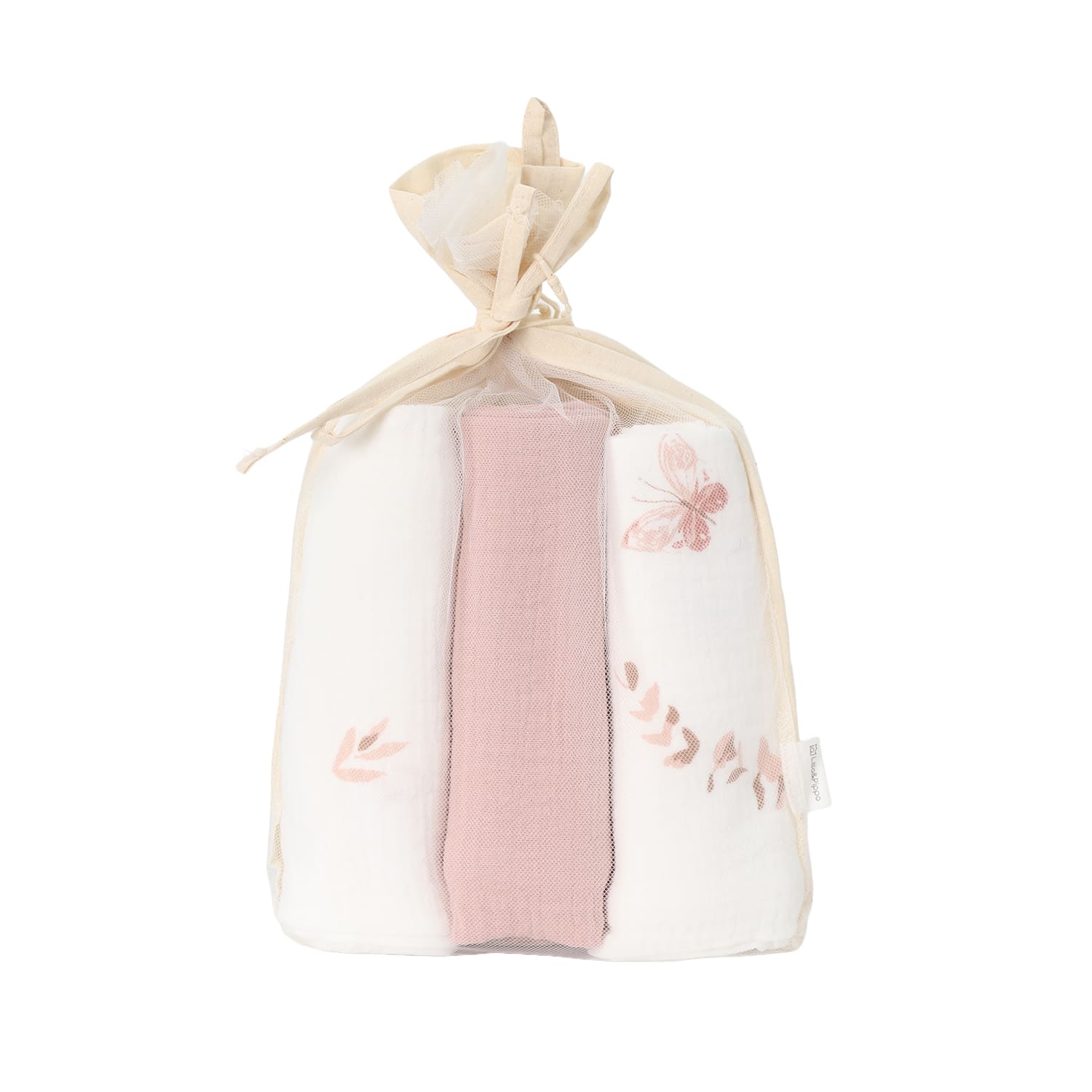 Lillo&Pippo pelena od muslina 70x70cm3/1,Butterfly 