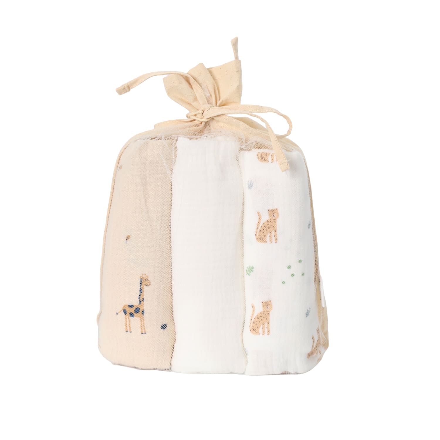 Lillo&Pippo pelena od muslina 70x70cm 3/1, Jungle 