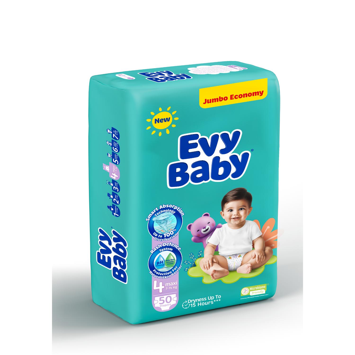 Evy baby pelene jumbo maxi 4,7-14kg 50kom