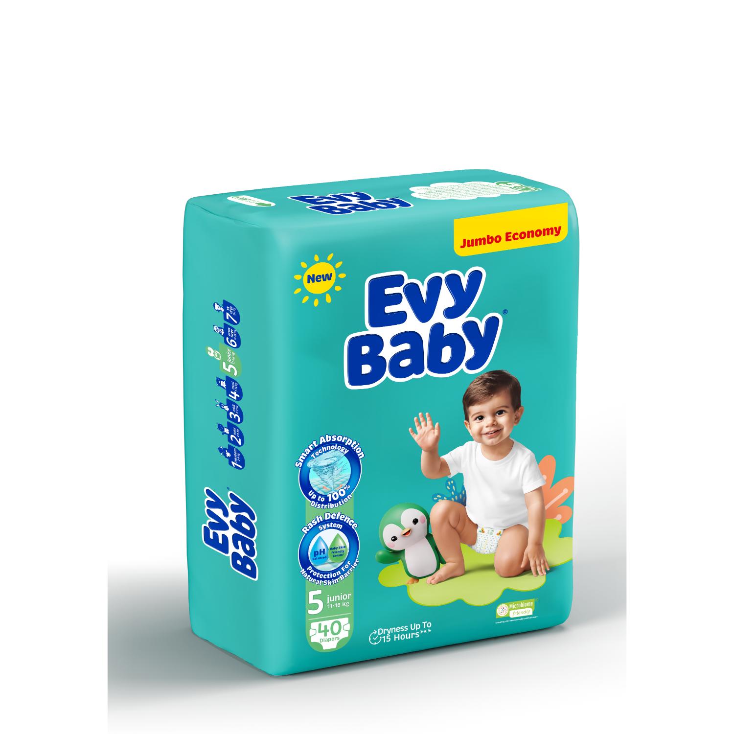 Evy baby pelene jumbo junior 5,11-18kg 40kom 