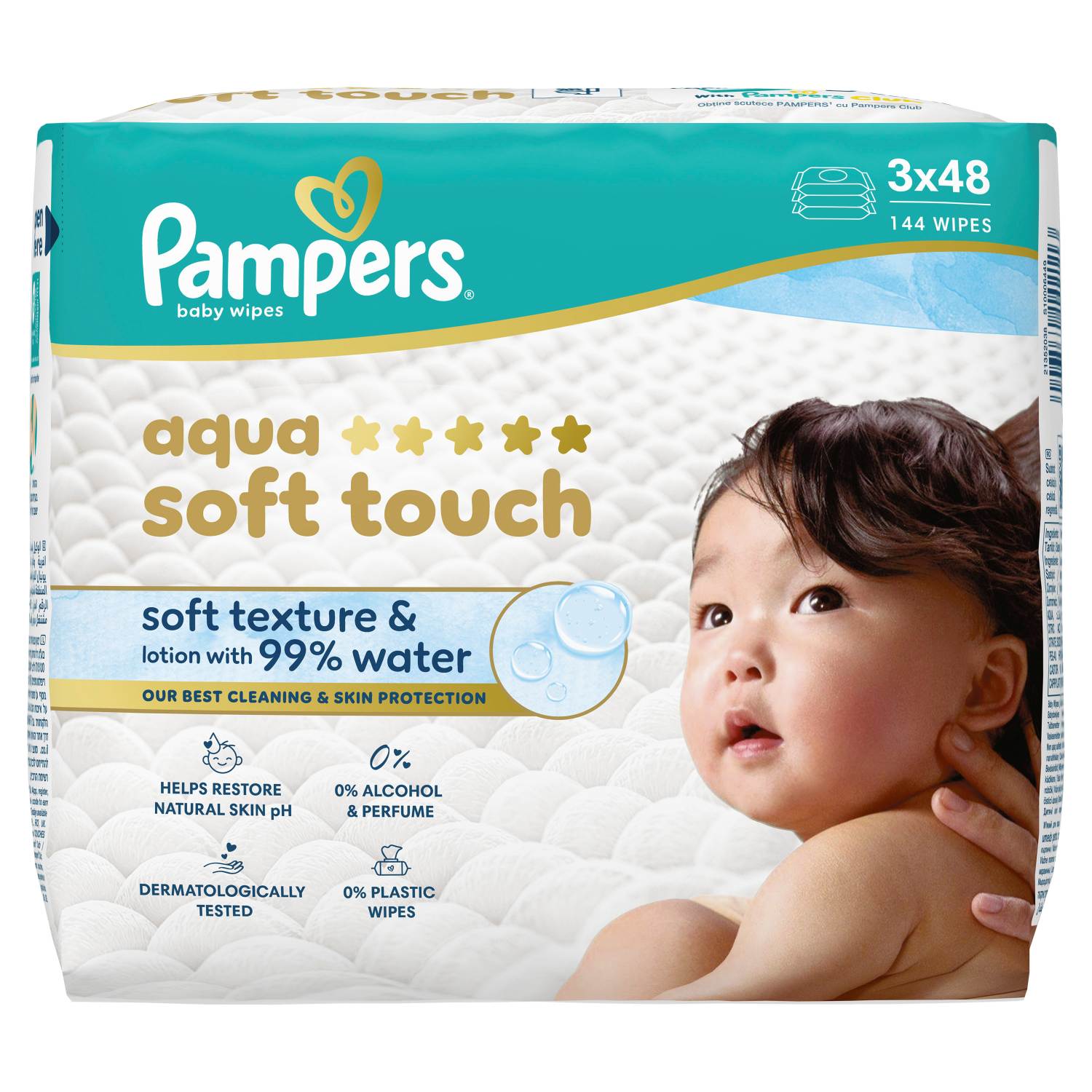 Pampers baby vla.maramice99%Aqua soft touch3x48kom