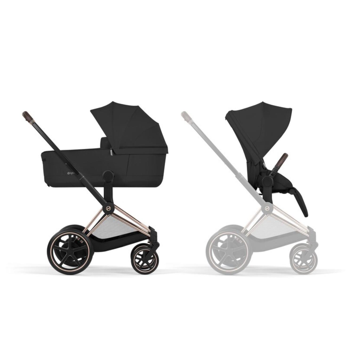 Cybex duo sistem ePriam, Sepia Black (rosegold)