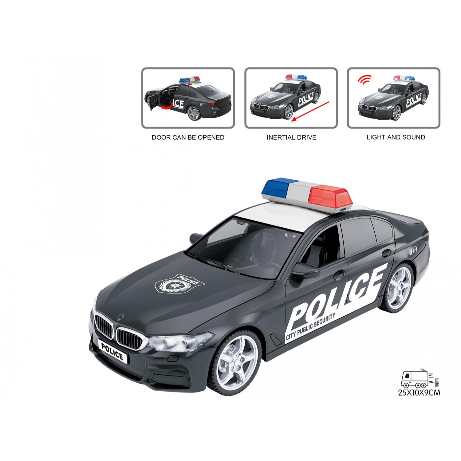 Automobil 1:16 policijski sa zvukom i svetlom,crni 