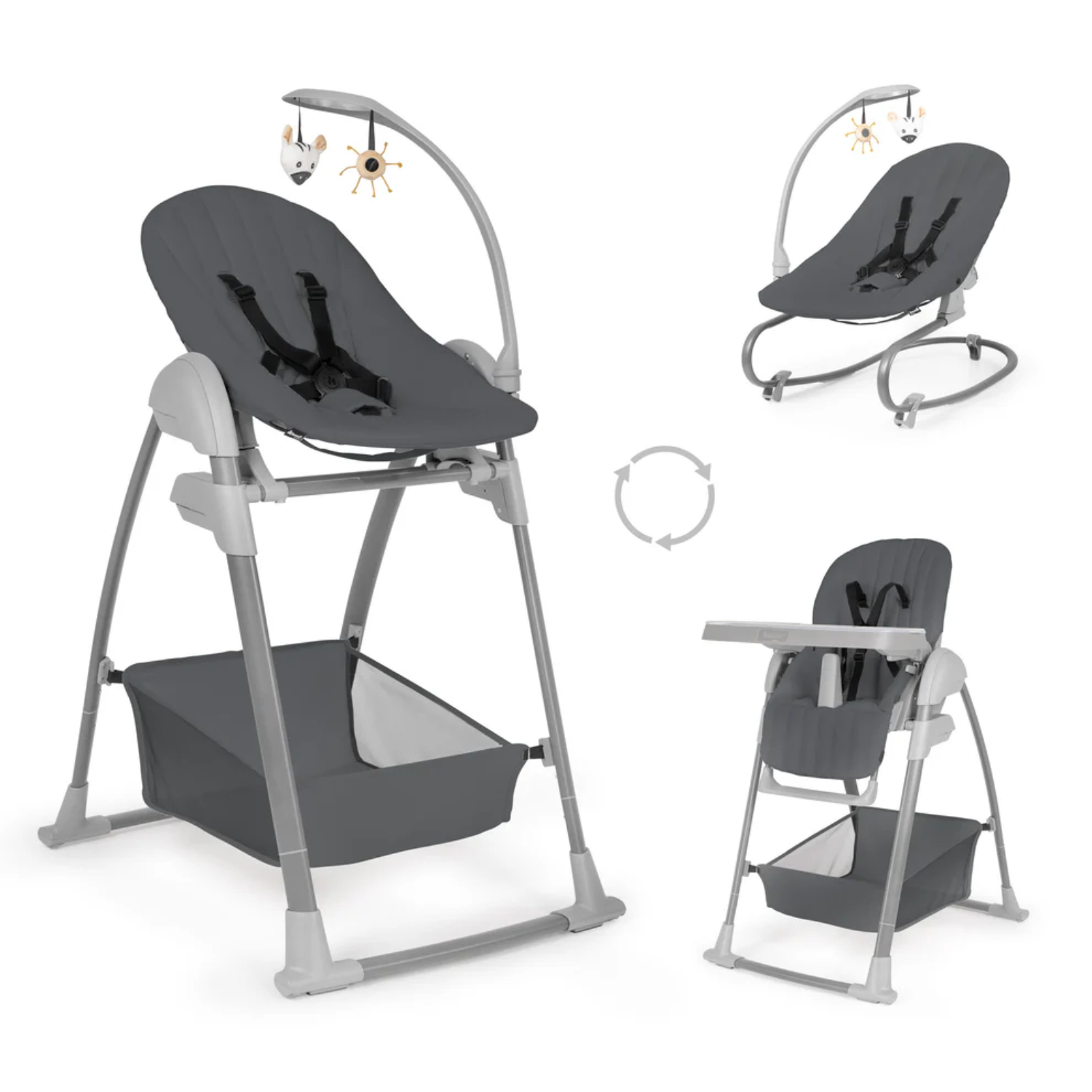 Hauck hranilica Sit N Relax 3 u 1, Dark Grey 
