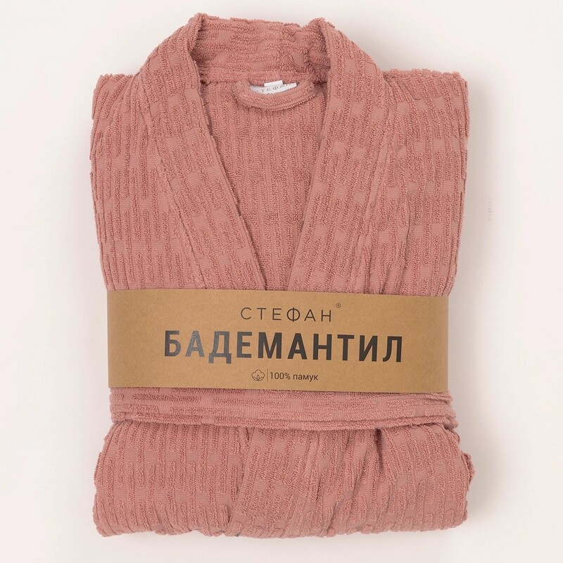 Stefan bademantil Linea, roze