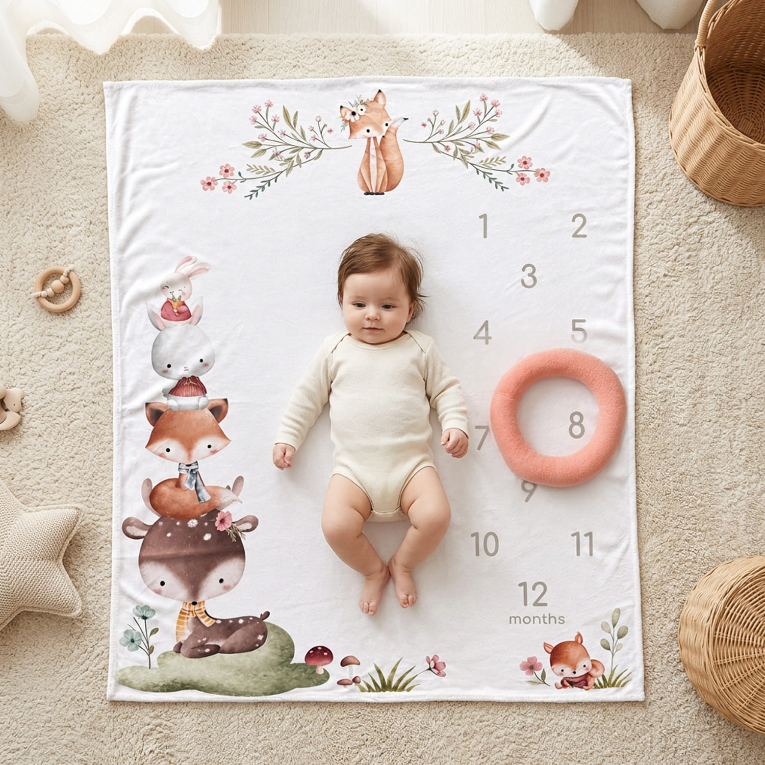 Baby Textil podloga za slikanje Cvetna družina 