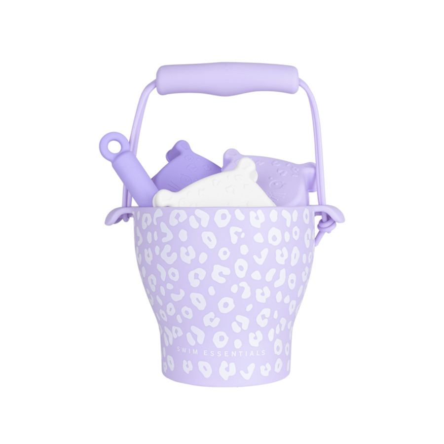Swim Essentials set za plažu lila leopard