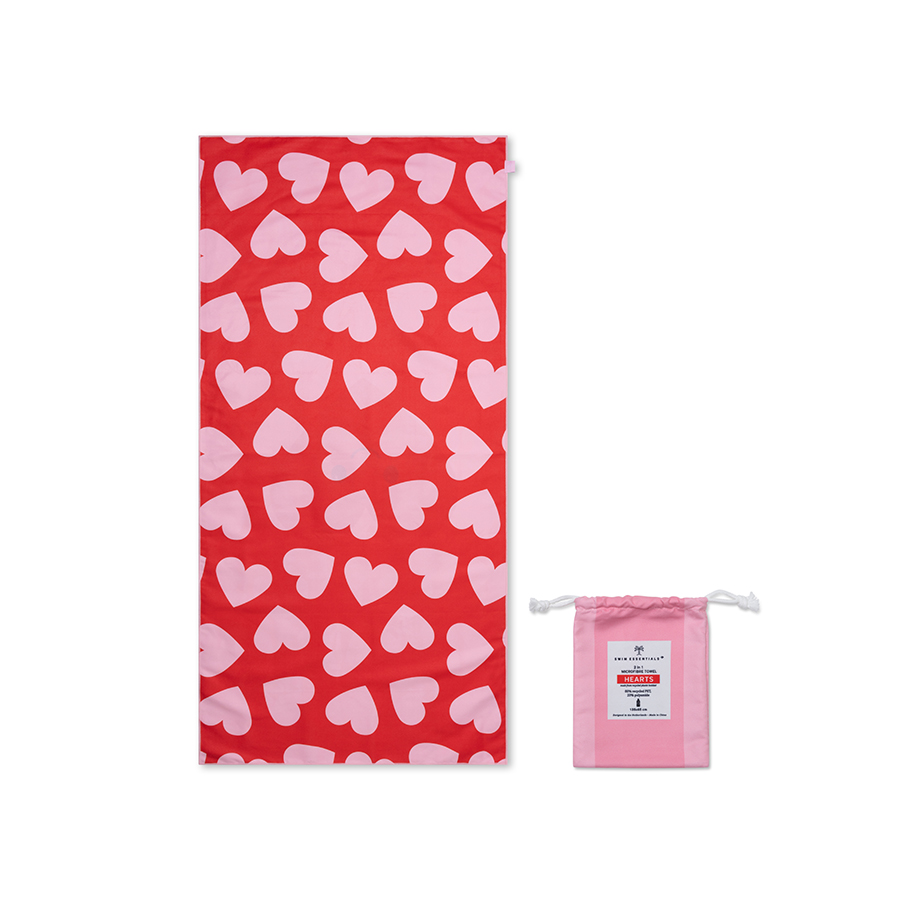 Swim Essentials peškir za plažu srce, 135x65 cm
