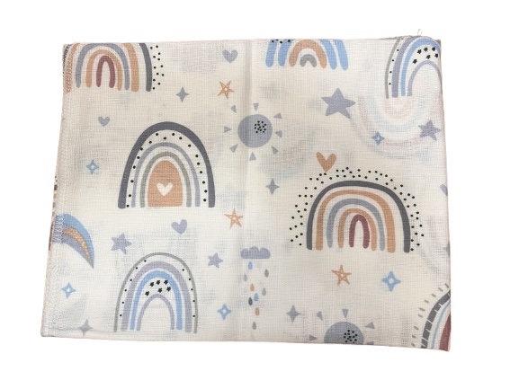 Lillo&Pippo muslin pelena 75x75, plava duga 