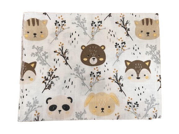 Lillo&Pippo muslin pelena 75x75, životinjice