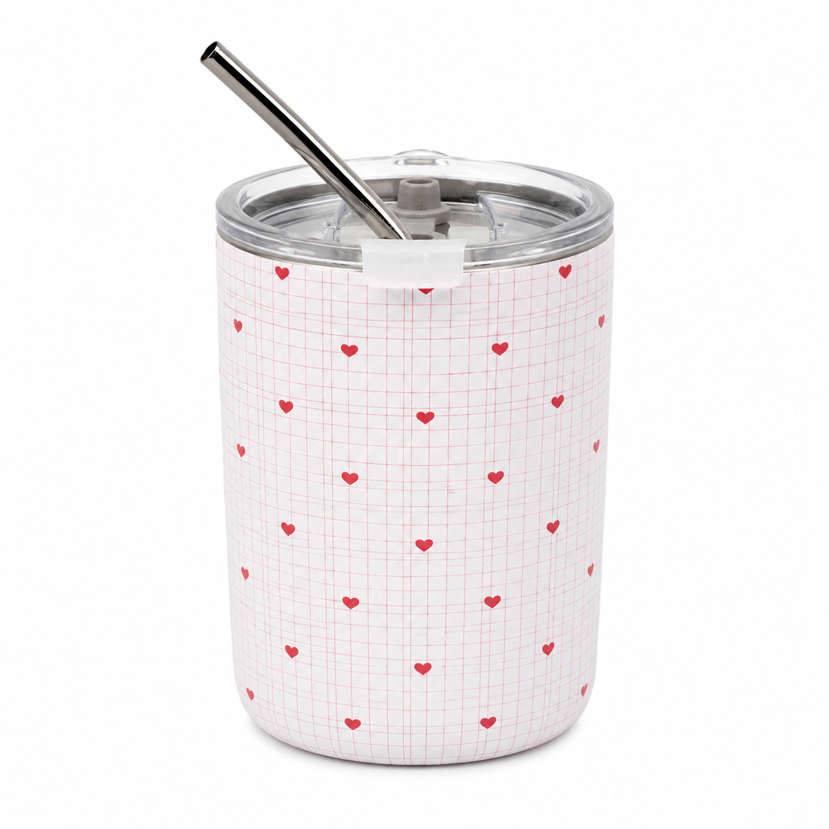 Be Cute termos sa slamčicom, srce 350ml