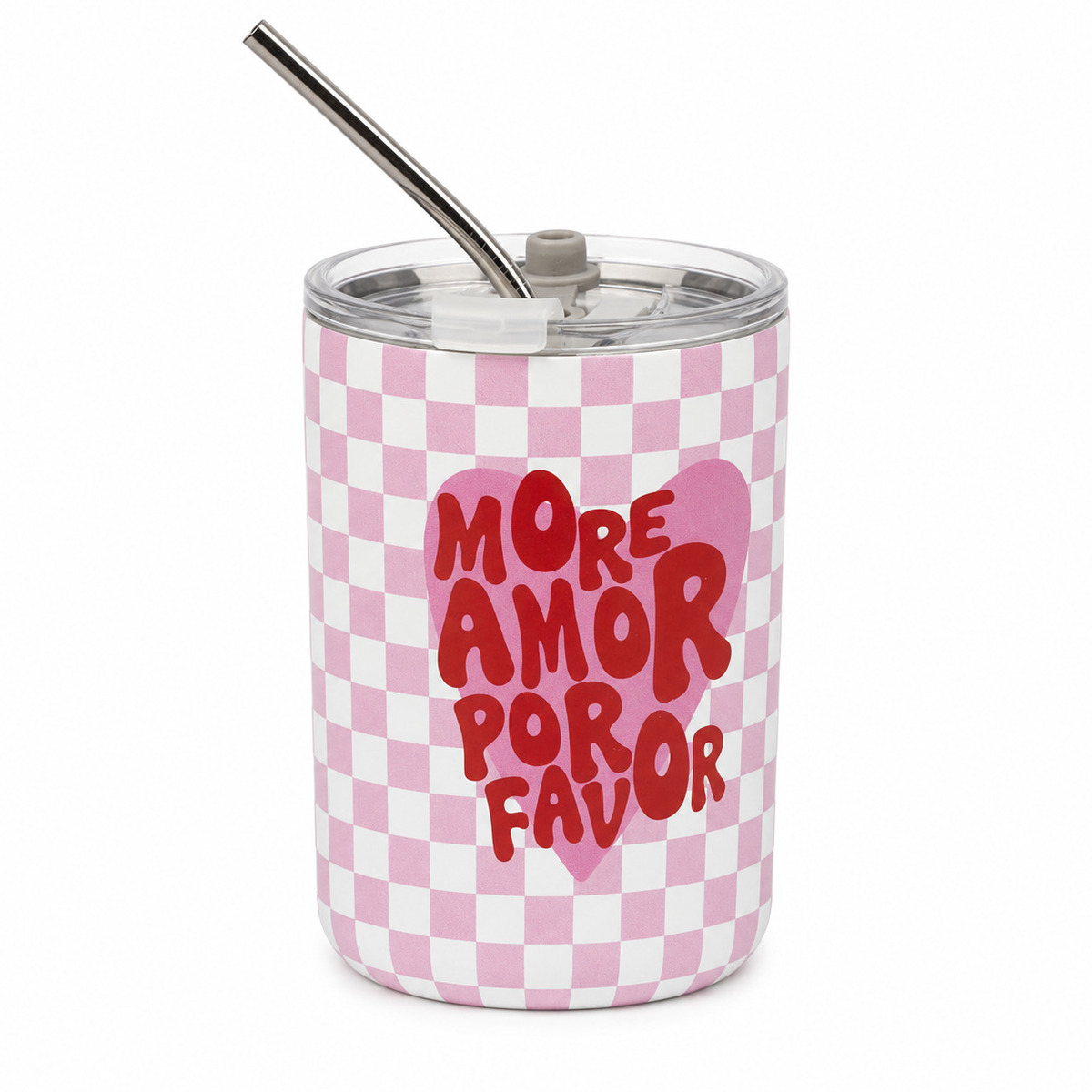 Be Cute termos sa slamčicom, amor 350ml