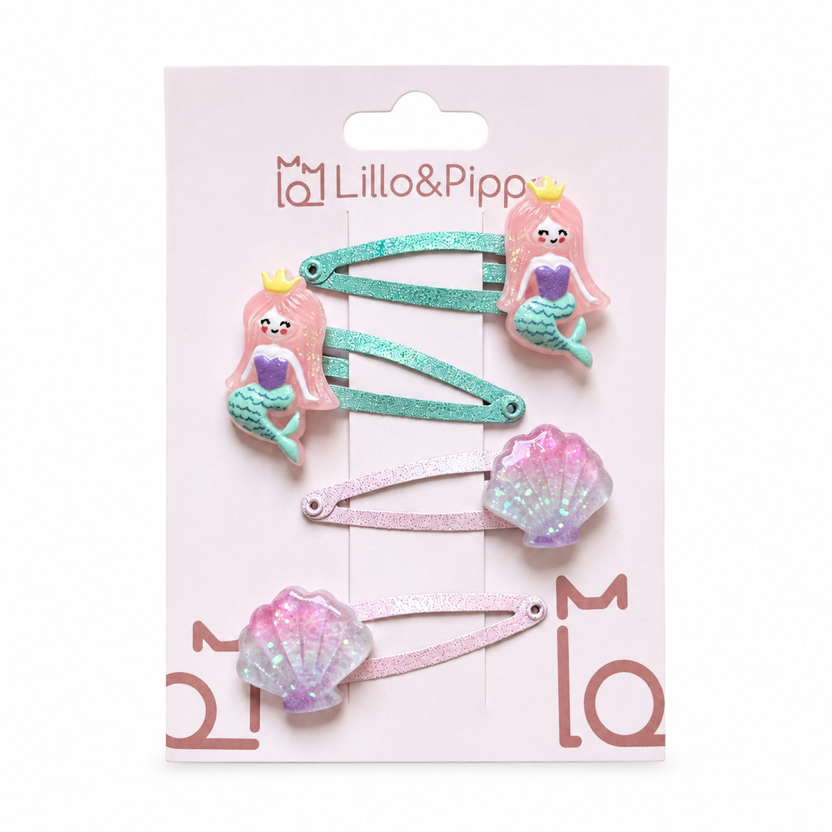 Lillo&Pippo šnalice za kosu 4/1 sirena 
