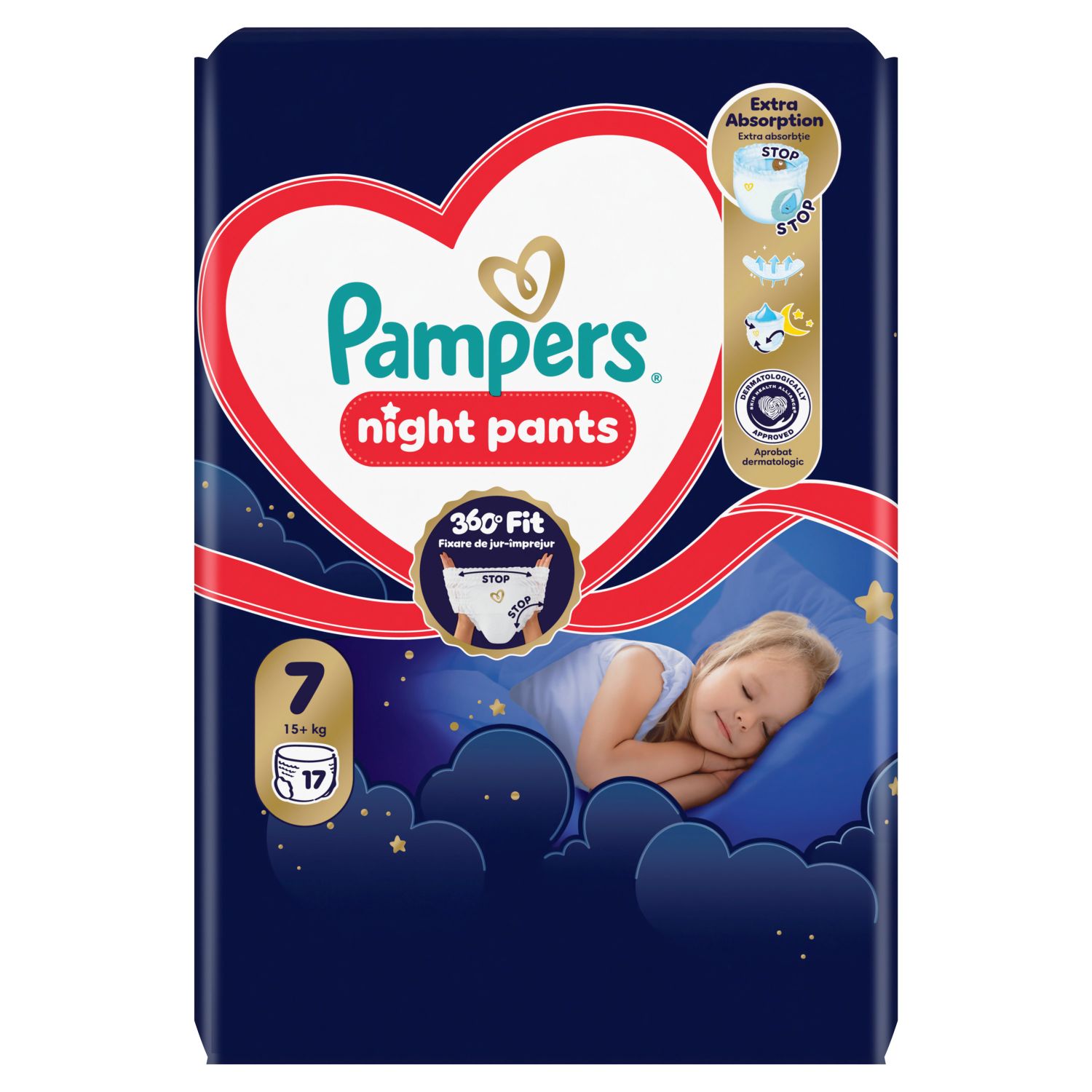 Pampers Night Pants VP 7, 15+kg 17kom 