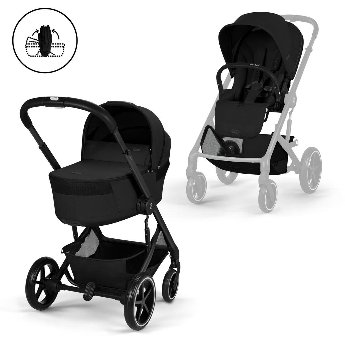 Cybex duo sistem Balios S Lux Moon Black (black) 