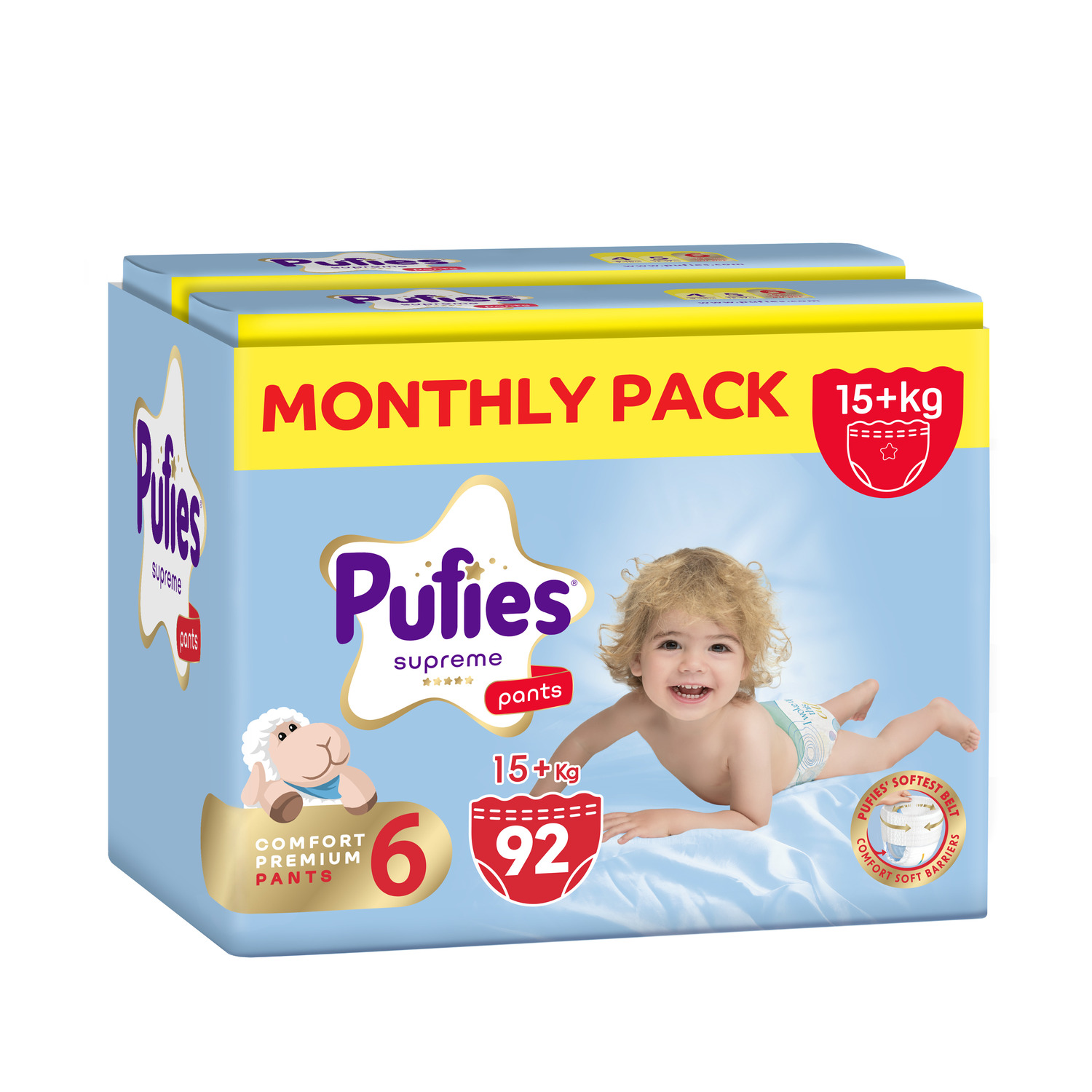 Pufies pelene supreme monthly pants 6  15+kg 92kom 