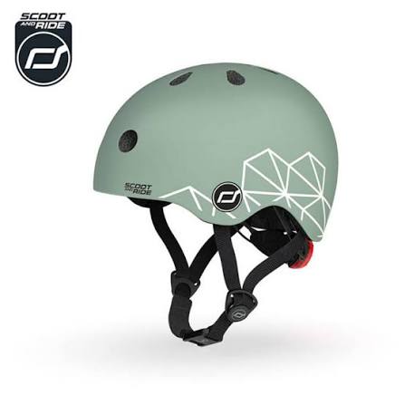 Scoot&Ride Kaciga XXS Green lines