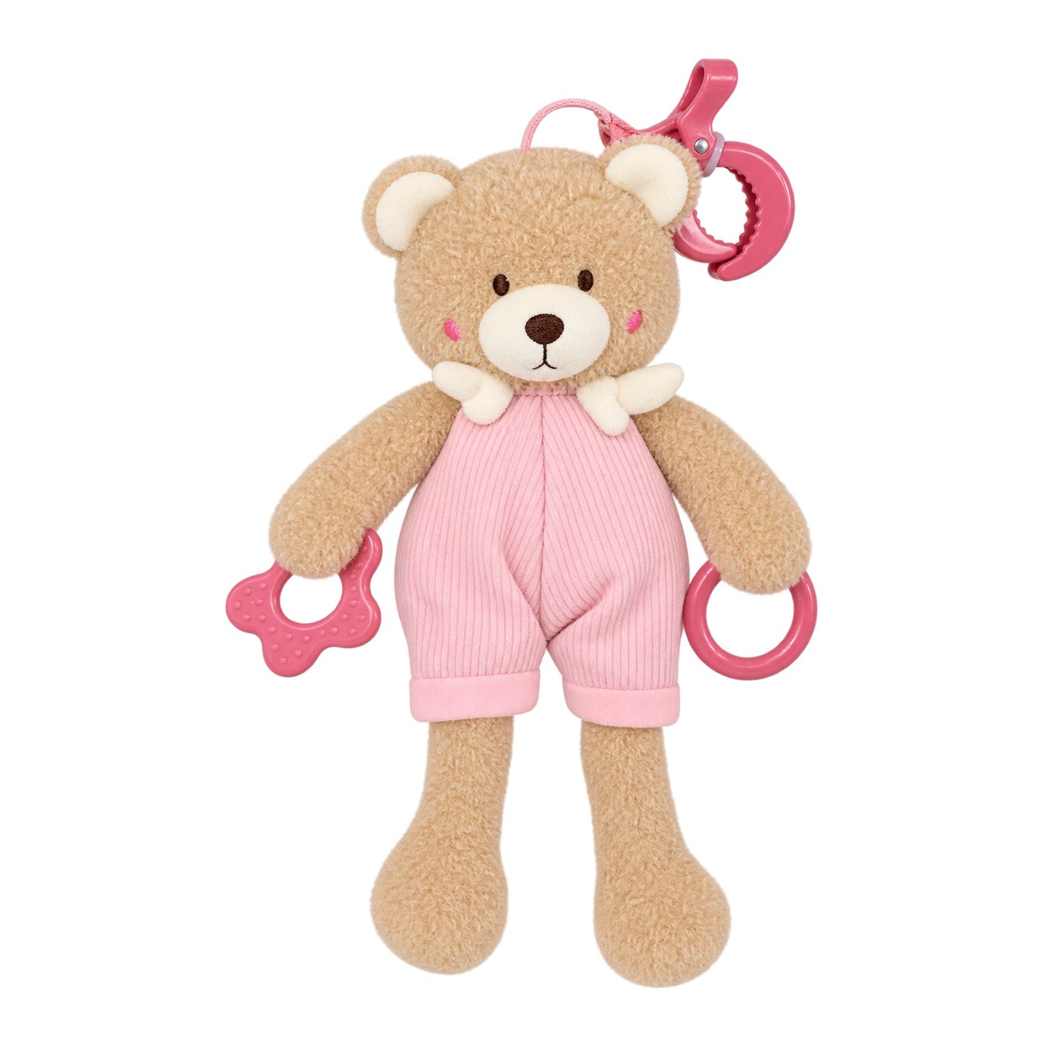 Cute&Cool plišana igračka i zvečka meda roze