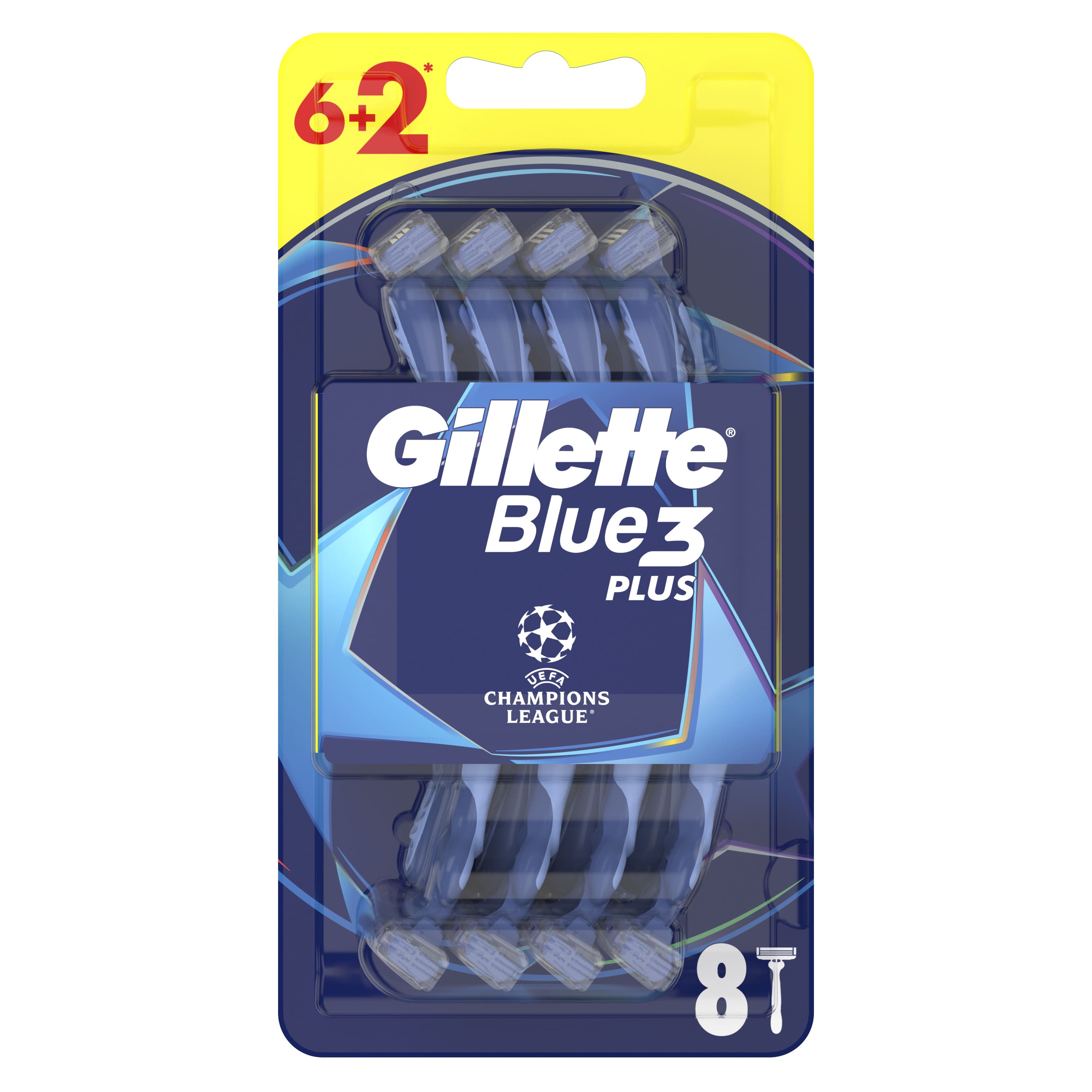 Gillette brijač blue 3 pakovanje 6+2