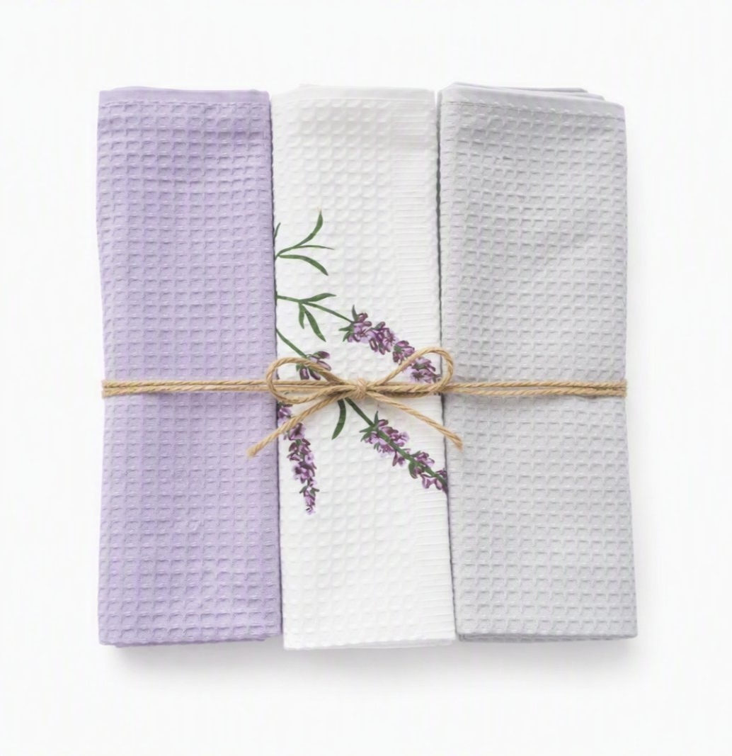 Boris kuhinjske krpe set 3/1, Lavanda 