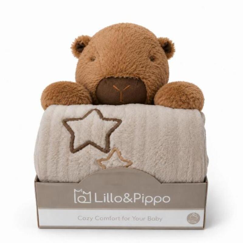 Lillo&Pippo ćebe sa igračkom, Kapibara braon