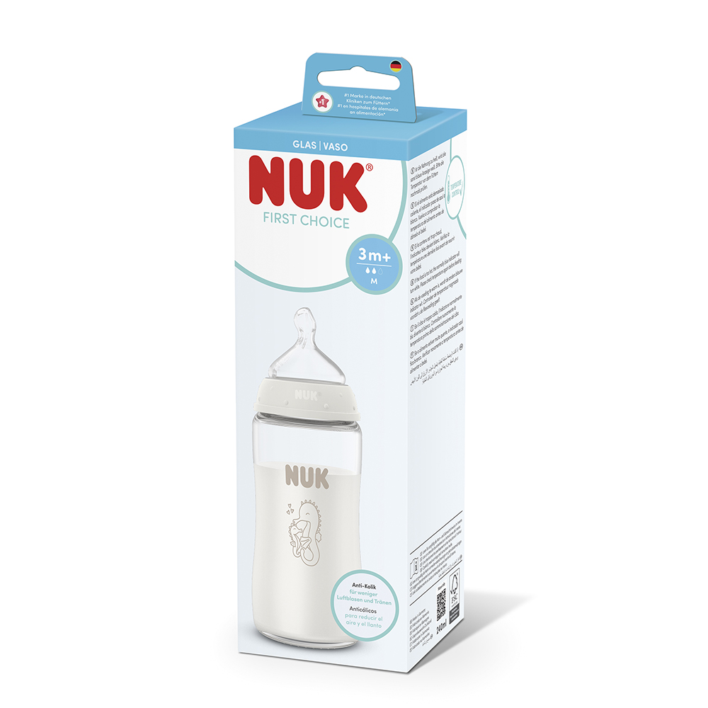 Nuk FC staklena flašica sa termo indikatorom 240ml 