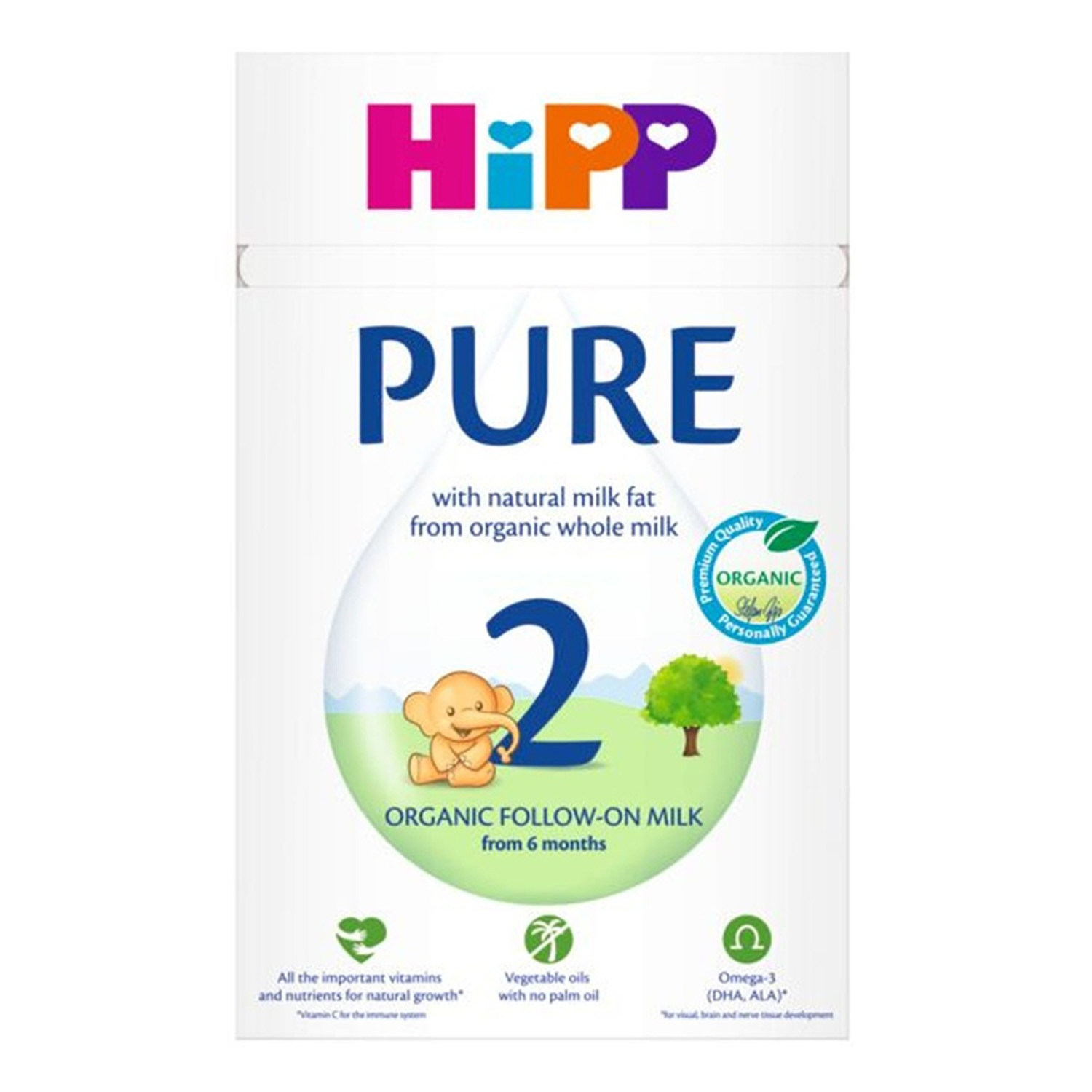 HIPP 2 Organic Pure prelazno mleko za odojc. 800g
